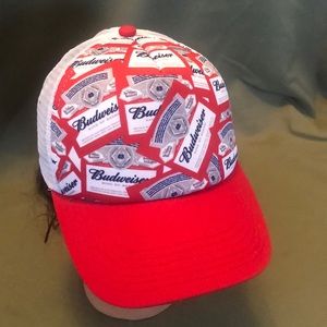 Cool BUDWEISER red / white color Hat